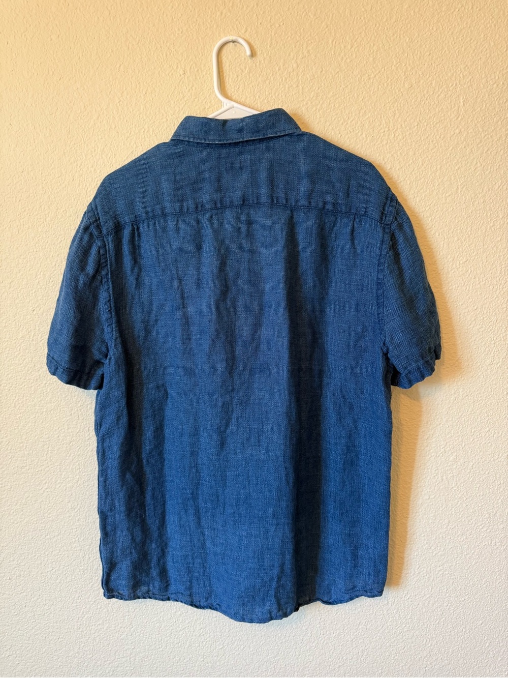 Faherty Men’s Short Sleeve Palma Linen Shirt Blue Size Large - Picture 2 of 6